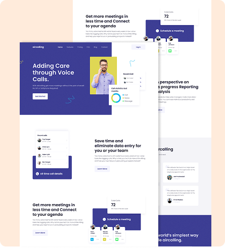 AirCalling Landing Page Design